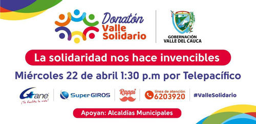 Hoy es la Gran Donatón Valle Solidario Hoy es la Gran Donatón Valle Solidario