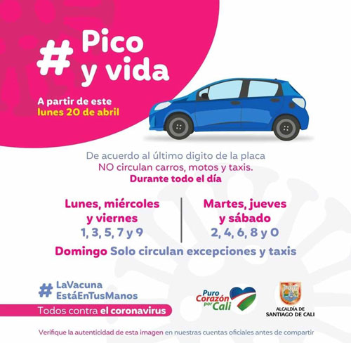 Se inició el Pico y Vida en la ciudad de Santiago de Cali
