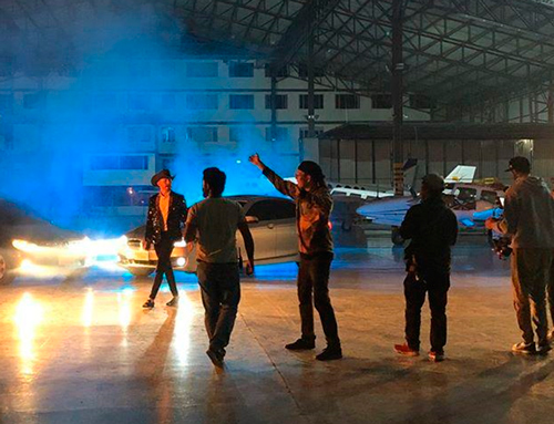 Escena de la grabación del video Escena de la grabación del video "No logro olvidar".