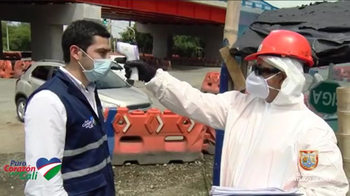 Verificación de protocolos de bioseguridad en obras de Cali