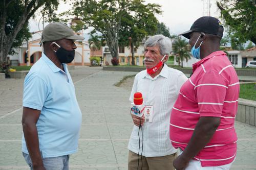Arley Cajiao Mina, Alirio Lucumí, con Alfonso Luna Geller. Indignación en Guachené por declaraciones de un abogado contra sus dirigentes