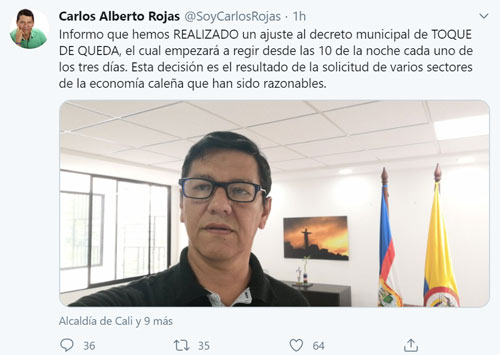 Ley seca en el Valle del Cauca y toque de queda en Cali