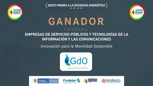 Gases de Occidente ganó premio Andesco a la Sostenibilidad Gases de Occidente ganó premio Andesco a la Sostenibilidad