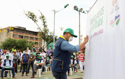 Ospina realizó el lanzamiento de la campaña Guardianes Somos Todos
