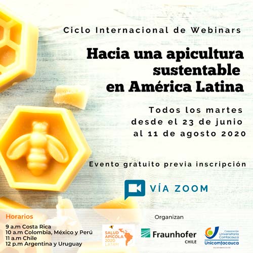 Unicomfacauca presenta un ciclo de Webinar internacionales sobre apicultura Unicomfacauca presenta un ciclo de Webinar internacionales sobre apicultura