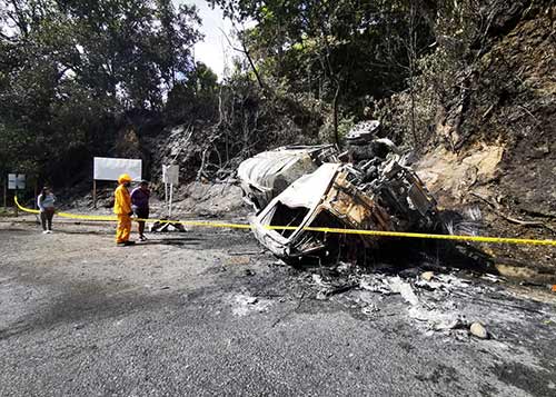 Accidente de camión cisterna en Cauca