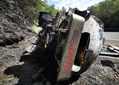 Accidente de camión cisterna en Cauca