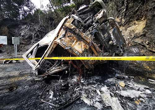 Accidente de camión cisterna en Cauca