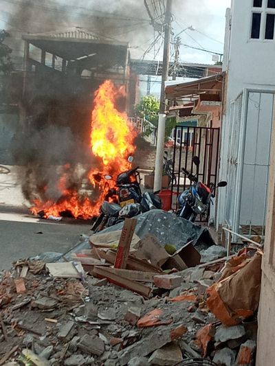 Esta tarde fue atacada estación de Policía de Corinto: un muerto.