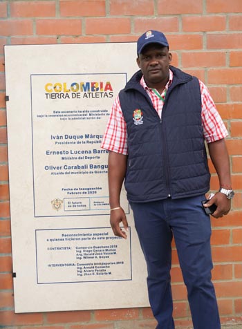 Oliver Carabalí Banguero, gerente del Instituto Departamental de Deportes del Cauca Oliver Carabalí Banguero, gerente del Instituto Departamental de Deportes del Cauca