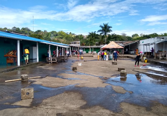 Realizan jornada de limpieza y desinfección en Galería de Caloto