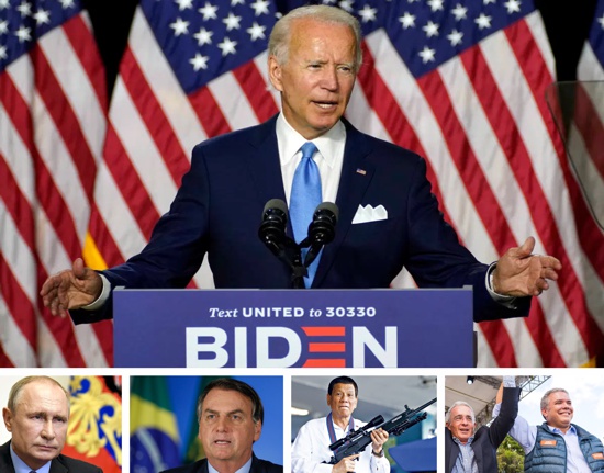 Con Biden pierden autócratas como Putin, Bolsonaro, Duterte y el binomio Uribe-Duque Con Biden pierden autócratas como Putin, Bolsonaro, Duterte y el binomio Uribe-Duque