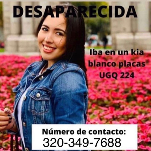 Recompensa de 100 millones por información sobre Natalia Salazar