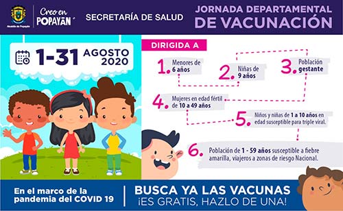 Todos a ponerse al día con la Jornada Departamental de Vacunación Todos a ponerse al día con la Jornada Departamental de Vacunación