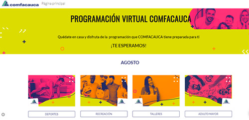 Disfruta de toda la programación recreativa, deportiva y educativa que Comfacauca tiene para ti Disfruta de toda la programación recreativa, deportiva y educativa que Comfacauca tiene para ti