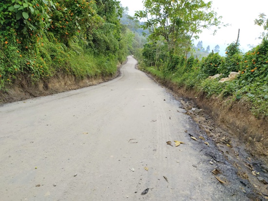 Avance de mejoramiento de la vía Corinto-Toribío, vereda Boquerón Avance de mejoramiento de la vía Corinto-Toribío, vereda Boquerón