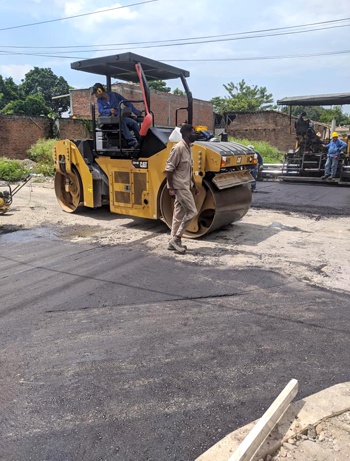 Ejecutan pavimentación de vías en Guachené Ejecutan pavimentación de vías en Guachené