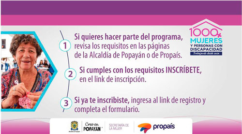Mil mujeres y personas con discapacidad trabajarán desde casa Mil mujeres y personas con discapacidad trabajarán desde casa