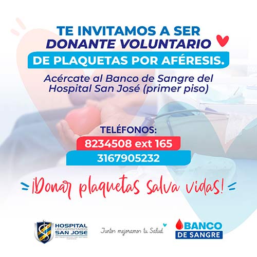 Dona plaquetas y así contribuyes a salvar muchas vidas
