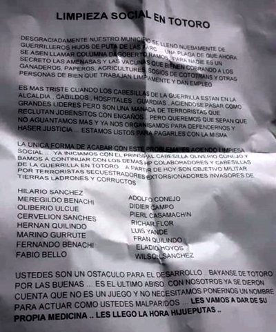 Les va a llover bala ventiada