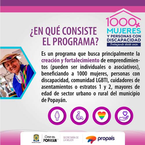 Mil mujeres y personas con discapacidad trabajarán desde casa Mil mujeres y personas con discapacidad trabajarán desde casa