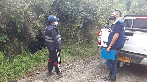 Evaluación de daños y pérdidas por las fuertes lluvias en veredas de Popayán