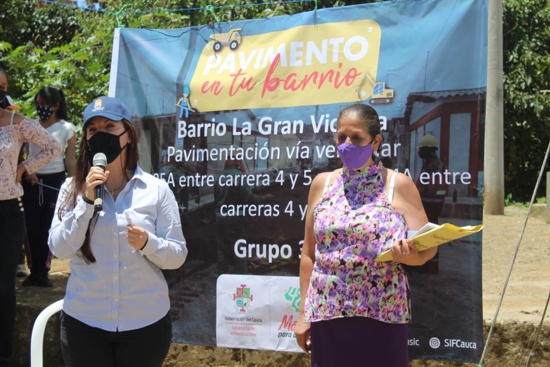 Pavimento en tu Barrio llegó a La Gran Victoria en Popayán