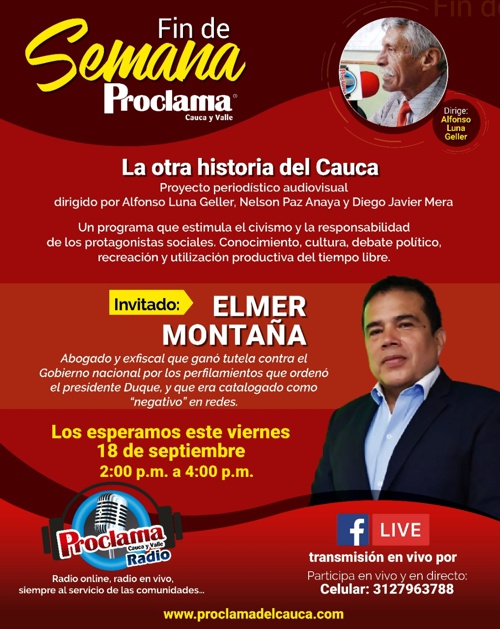 Programa Radial Fin de Semana Proclama - Dirige Alfonso Luna Geller. Programa Radial Fin de Semana Proclama - Dirige Alfonso Luna Geller.