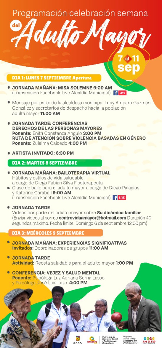 Programación - Celebración Semana del Adulto Mayor en Santander de Quilichao. Programación - Celebración Semana del Adulto Mayor en Santander de Quilichao.