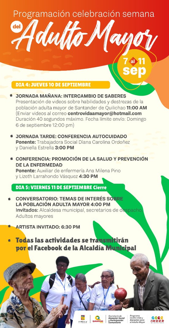 Programación - Celebración Semana del Adulto Mayor en Santander de Quilichao. Programación - Celebración Semana del Adulto Mayor en Santander de Quilichao.