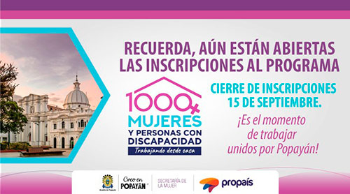 Abiertas las inscripciones para que mujeres y personas con discapacidad trabajen desde casa