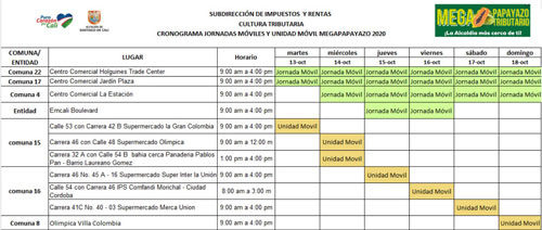 Caleños aprovechen papayazo tributario antes del 31 de octubre