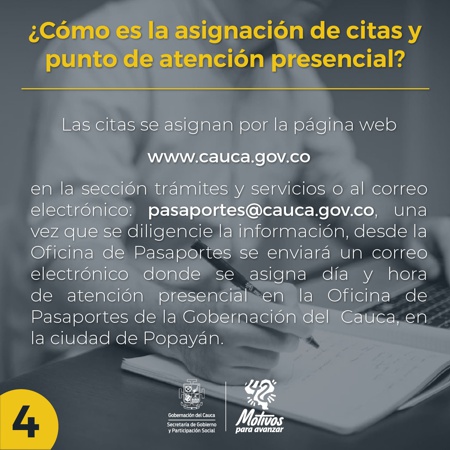 Cómo es la asignación de citas para sacar mi pasaporte en el Cauca... Cómo es la asignación de citas para sacar mi pasaporte en el Cauca...