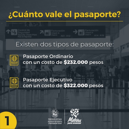 Cuánto vale el pasaporte en el Cauca... Cuánto vale el pasaporte en el Cauca...