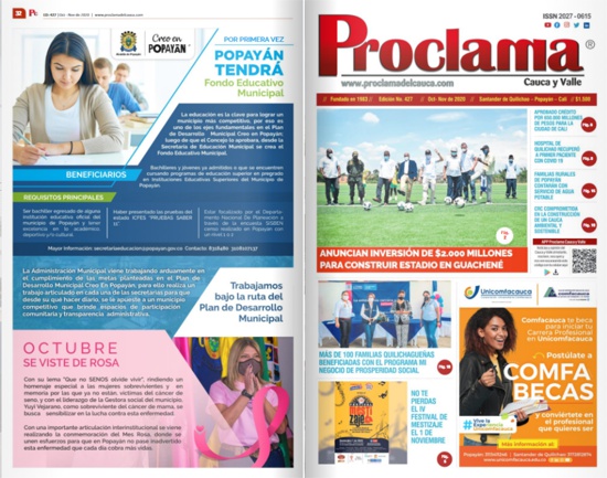 En circulación la Edición Impresa #427 de Proclama Cauca y Valle En circulación la Edición Impresa #427 de Proclama Cauca y Valle