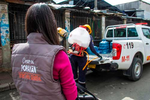 Administración Municipal realizó jornadas de desinfección en La Esmeralda Administración Municipal realizó jornadas de desinfección en La Esmeralda