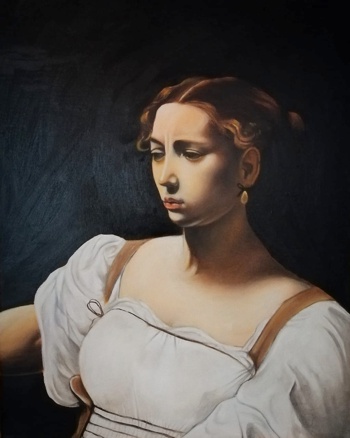 Judith de Judith decapitando a Holofernes, elaborado por Isabella Ortega
