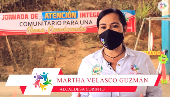 Martha Velasco Guzmán, alcaldesa de Corinto, Cauca Martha Velasco Guzmán, alcaldesa de Corinto, Cauca