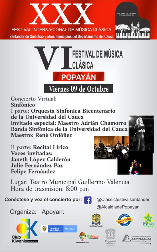 VI Festival de Música Clásica en Popayán