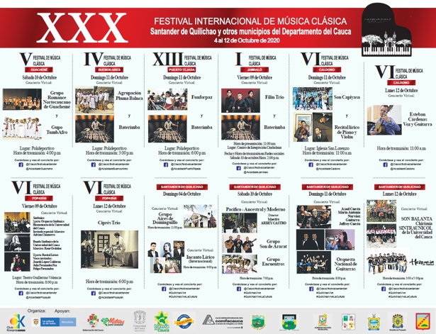 XXX Festival Internacional de Música Clásica de Santander de Quilichao 2020 XXX Festival Internacional de Música Clásica de Santander de Quilichao 2020