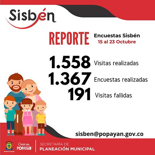 Positivamente avanza la actualización del Sisbén en Popayán Positivamente avanza la actualización del Sisbén en Popayán