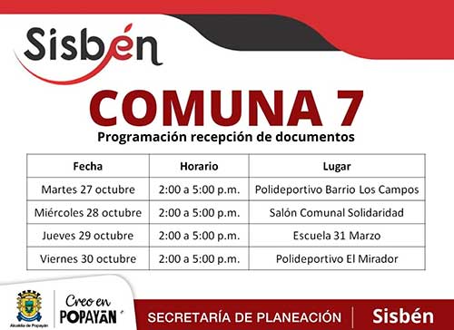 Positivamente avanza la actualización del Sisbén en Popayán Positivamente avanza la actualización del Sisbén en Popayán