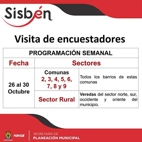 Positivamente avanza la actualización del Sisbén en Popayán Positivamente avanza la actualización del Sisbén en Popayán