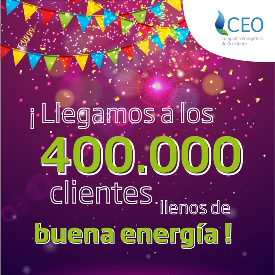 ¡CEO llega a los 400.000 clientes! ¡CEO llega a los 400.000 clientes!