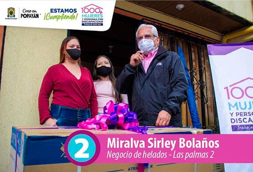 Sirley Bolaños incrementará sus ingresos con el apoyo que recibió para su heladería