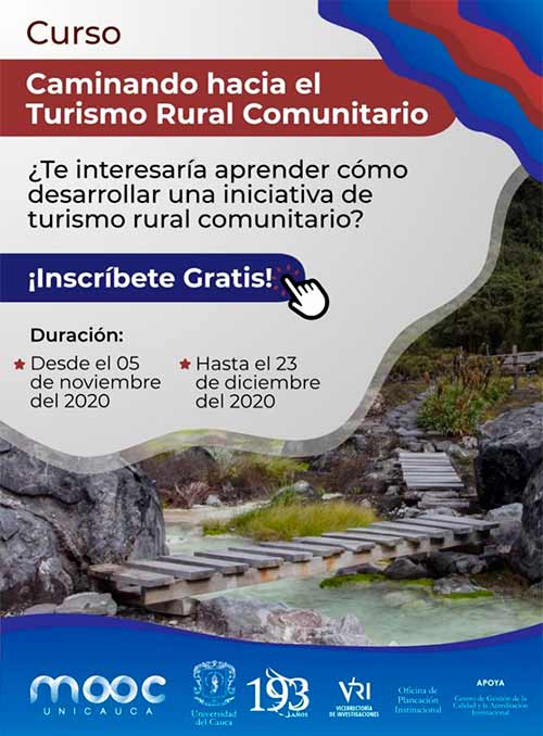 Unicauca impulsa curso virtual sobre turismo rural comunitario Unicauca impulsa curso virtual sobre turismo rural comunitario