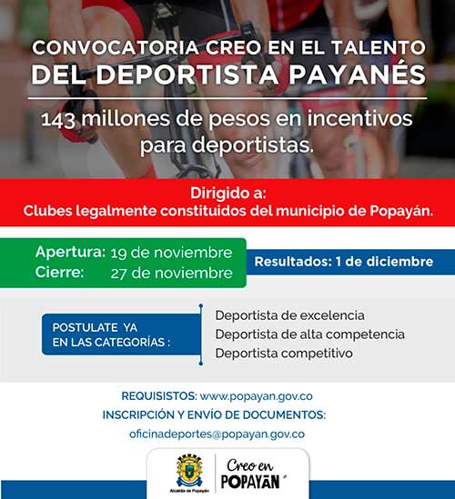 Buenas noticias para nuestros deportistas y gestores culturales Buenas noticias para nuestros deportistas y gestores culturales
