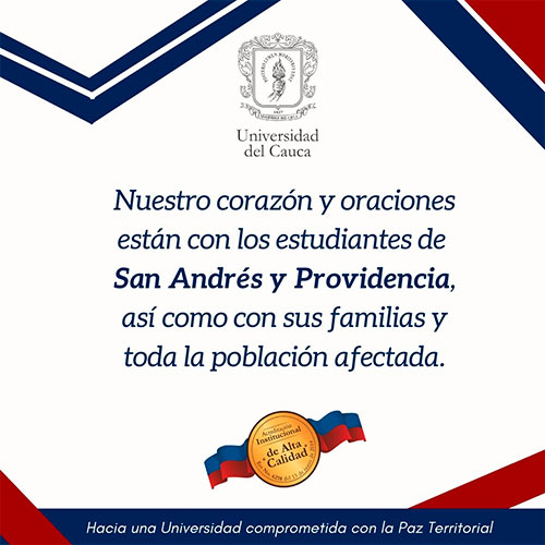 Unicauca entregará apoyos a estudiantes de San Andrés