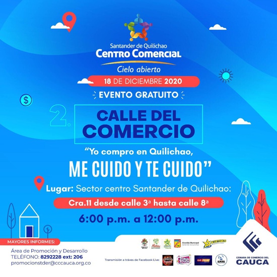 Centro Comercial a Cielo Abierto en Santander de Quilichao - Calle del Comercio