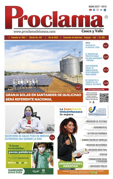 En circulación Edición Impresa #429 de Proclama Cauca y Valle En circulación Edición Impresa #429 de Proclama Cauca y Valle